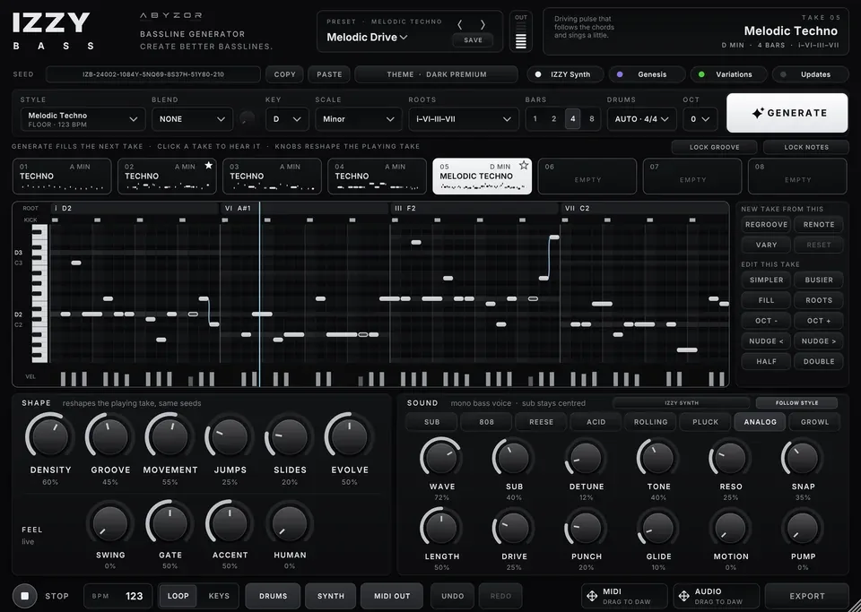 IZZY Bass screenshot