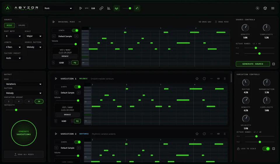 ABYZOR Variations screenshot